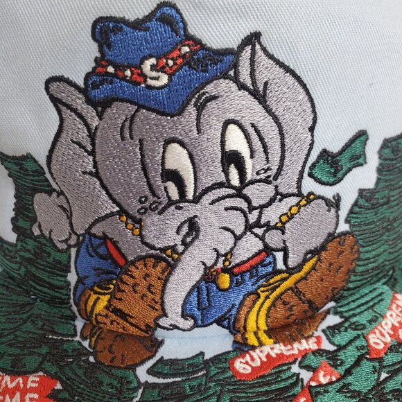 Supreme Light Blue ELEPHANT MESH Back Trucker Hat Cap - Picture 6 of 10